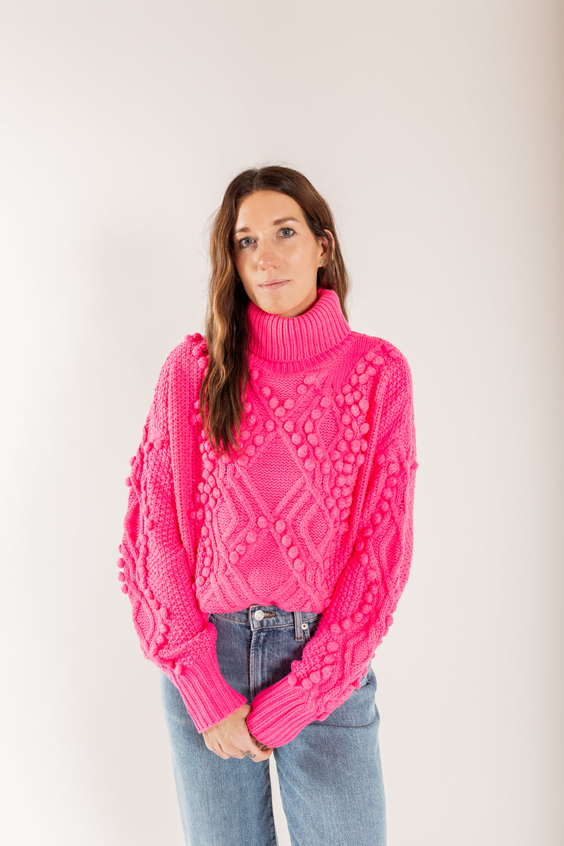 Daphne Sweater in Hot Pink – II Brunettes